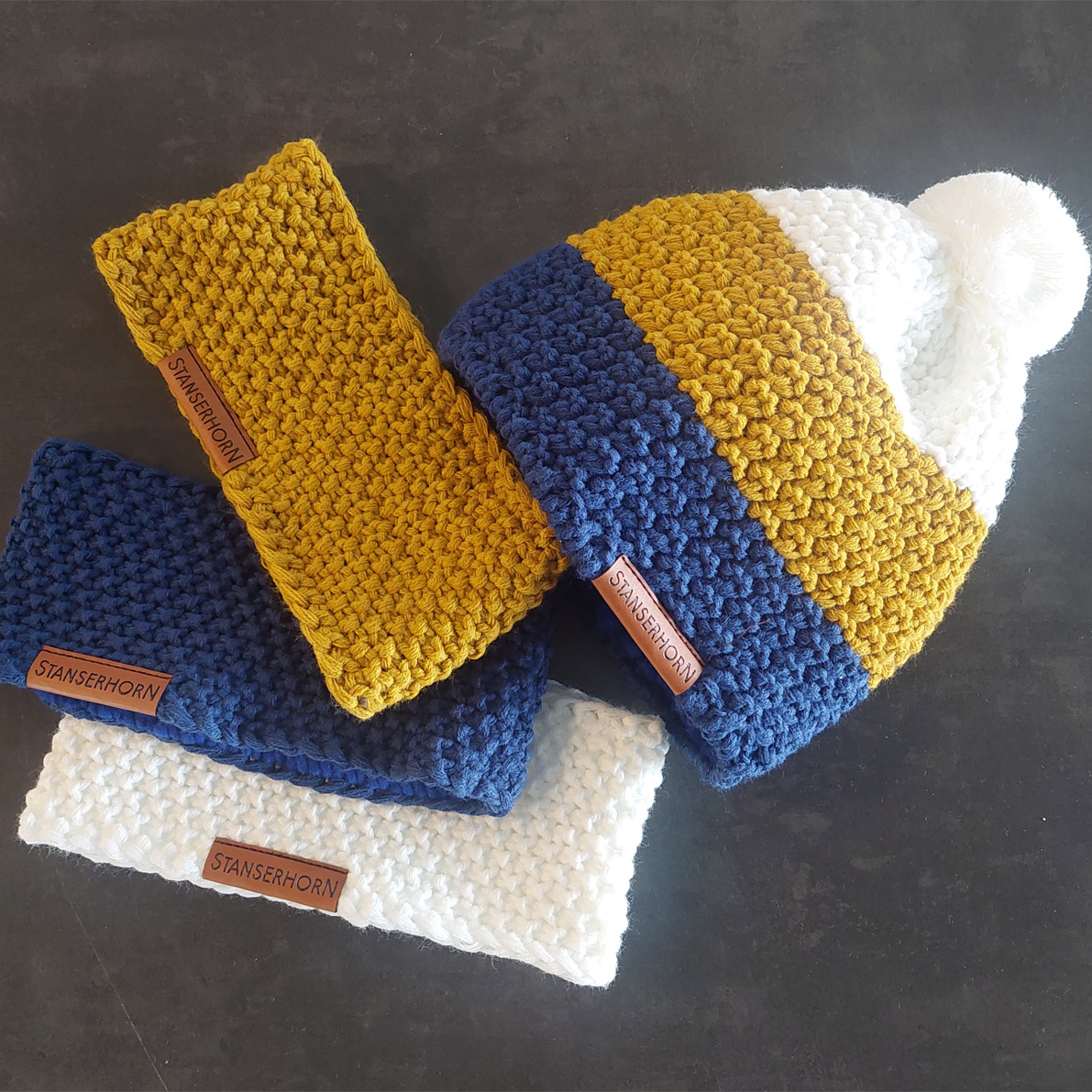 Mütze, Stirnbänder gestrickt